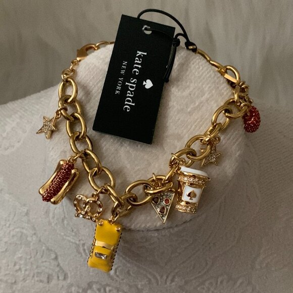 KATE SPADE Hit the City NYC Charm Bracelet in Gold - Picture 1 of 3